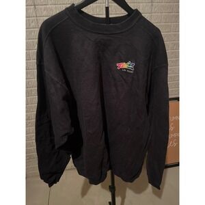 Rio Las Vegas Black Crewneck‎ Sweatshirt Pullover Colorful Embroidered Logo